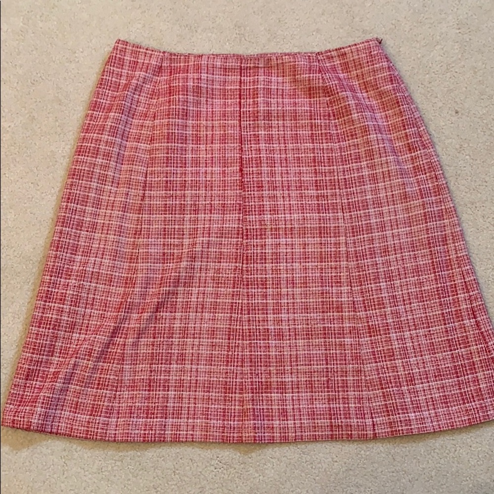 Beautiful red and white A-line skirt